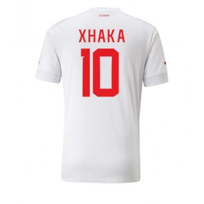 Schweiz Granit Xhaka #10 Bortatröja VM 2022 Kortärmad